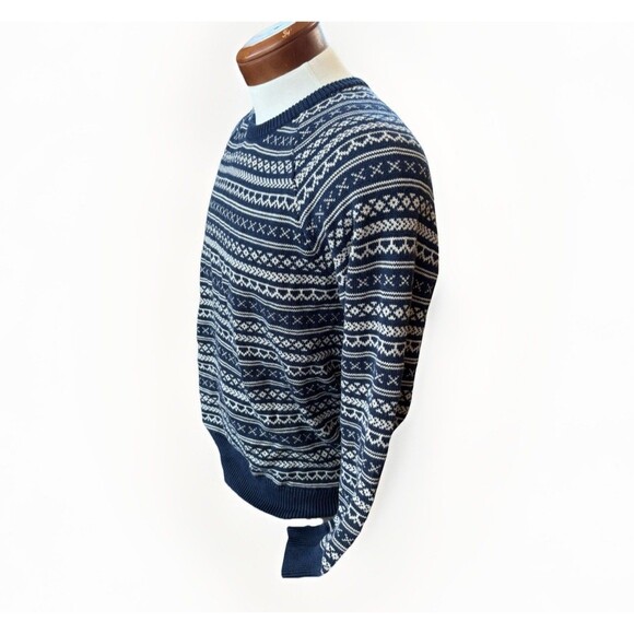 Marine Layer Knox Fair Isle Sweater Size M Blue Re Spun Mens - Picture 3 of 8